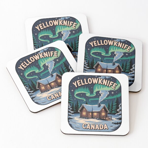 Item preview, Yellowknife Canada Northern Lights Vintage Design designed and sold by Paper Drip.