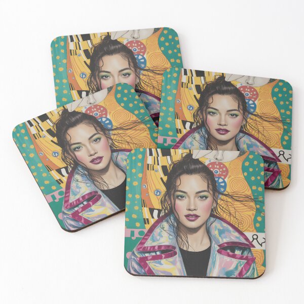 Item preview,  Captivating Art Fusion: Modern Muse Meets Klimt designed and sold by CanvasCarousel.