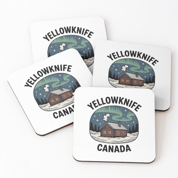 Item preview, Yellowknife Canada Northern Lights Vintage Design designed and sold by Paper Drip.