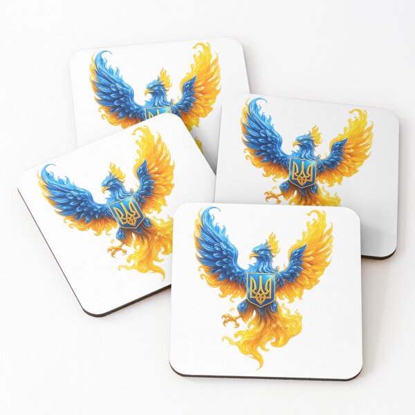 Item preview, Ukrainian Phoenix Rising – Patriotic 3D Symbol of Strength designed and sold by NeonCore.