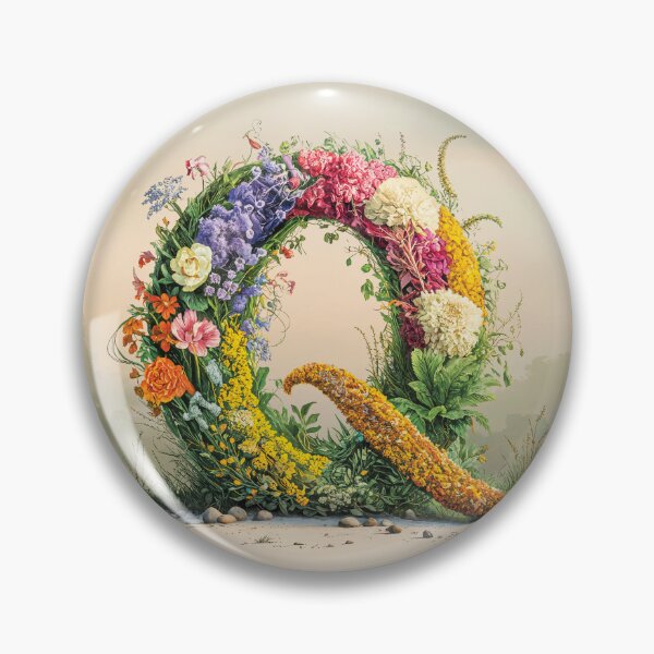 Item preview, Flower Fantasy Alphabet Letter Q designed and sold by Royal Wall Whispers.