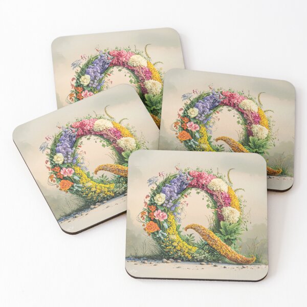 Item preview, Flower Fantasy Alphabet Letter Q designed and sold by Royal Wall Whispers.