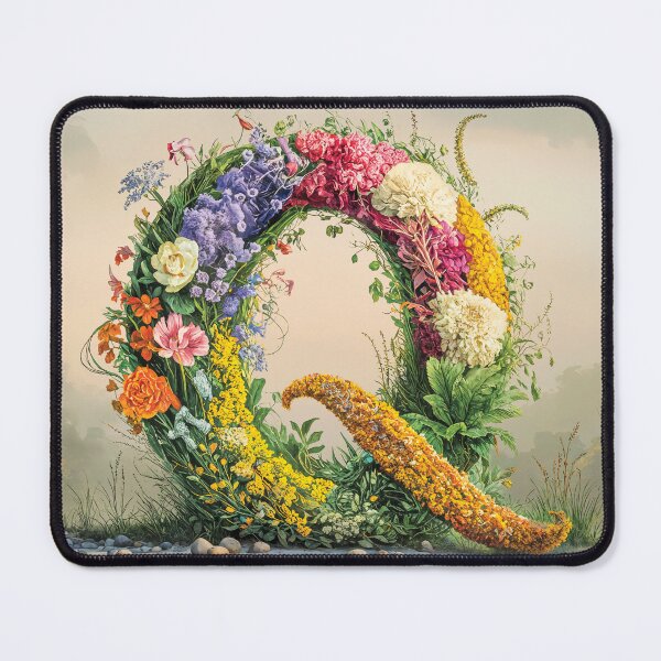 Item preview, Flower Fantasy Alphabet Letter Q designed and sold by Royal Wall Whispers.