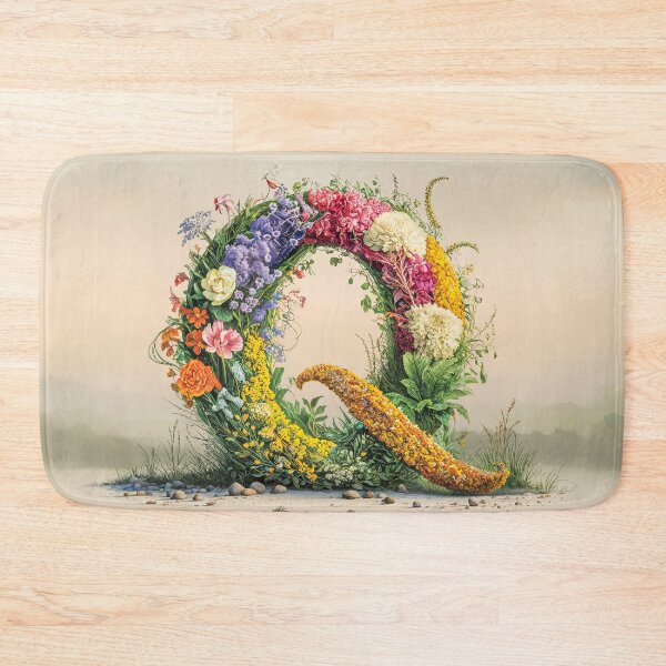 Item preview, Flower Fantasy Alphabet Letter Q designed and sold by Royal Wall Whispers.