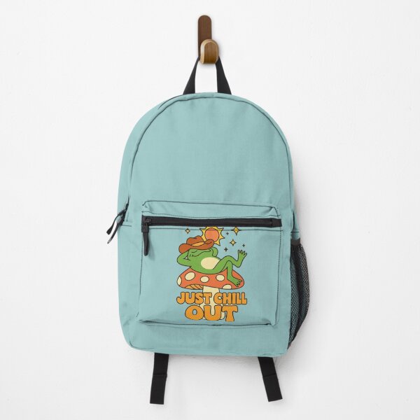 Item preview, Funny frog humor, Just Chill Out Frog Retro Mushroom Design designed and sold by Right-UR.