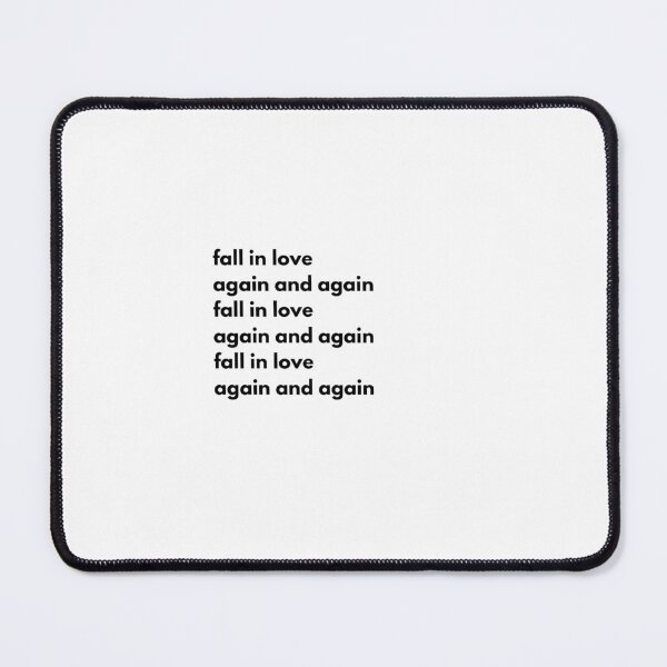 Item preview, Fall in love again and again text sticker designed and sold by luvhkarma.