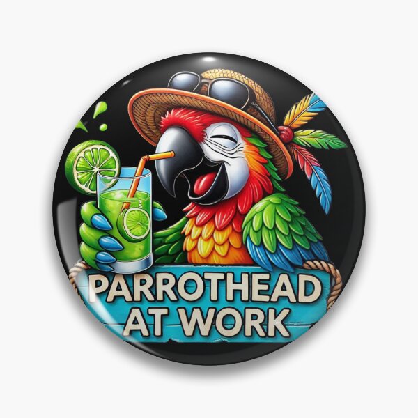 Item preview, PARROTHEAD AT WORK (WITH DRINK IN ITS HAND) designed and sold by darky72.