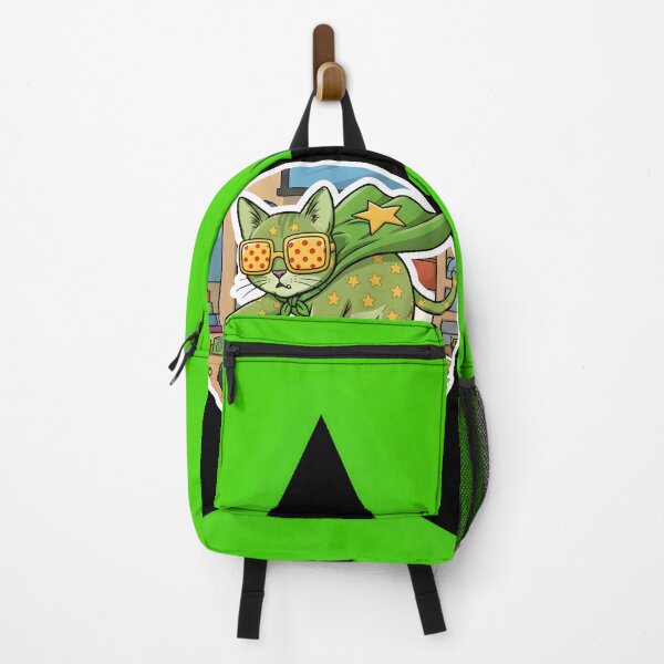 Item preview, The green cat, which is unlike any other cat, is the strongest and most beautiful cat with supernatural powers. Dotted glasses and bright yellow stars. Don't get angry. designed and sold by jotcar.