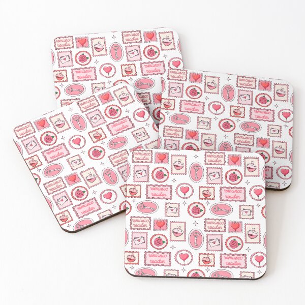 Item preview, Romance reader stamp pattern designed and sold by Stick-erTwist.