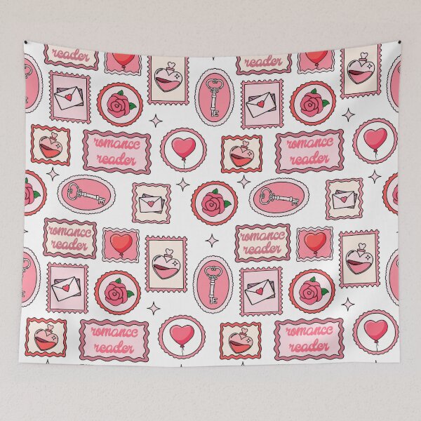 Item preview, Romance reader stamp pattern designed and sold by Stick-erTwist.