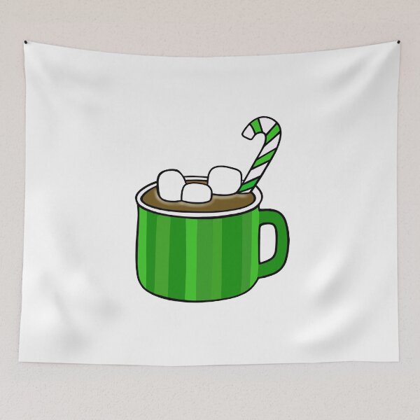 Item preview, Candy Cane Hot Chocolate With Marshmallows designed and sold by Sartoris Art.