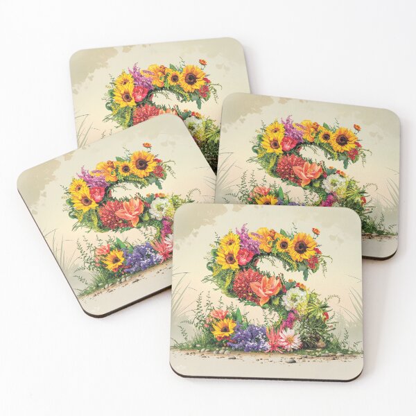 Item preview, Flower Fantasy Alphabet Letter S designed and sold by Royal Wall Whispers.