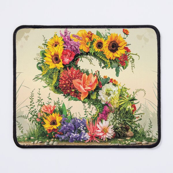 Item preview, Flower Fantasy Alphabet Letter S designed and sold by Royal Wall Whispers.