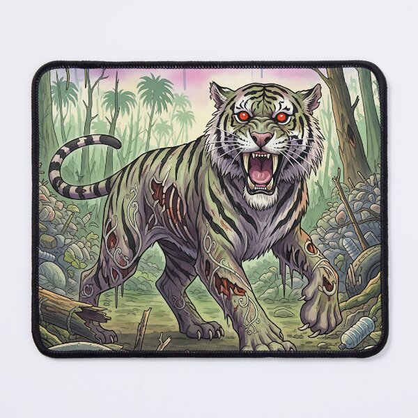 Item preview, Zombie Tiger in Burning Jungle designed and sold by kiradreamshop.