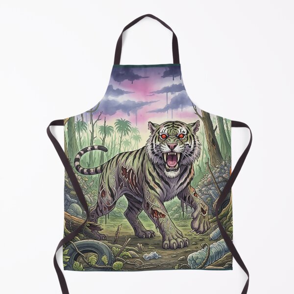Item preview, Zombie Tiger in Burning Jungle designed and sold by kiradreamshop.