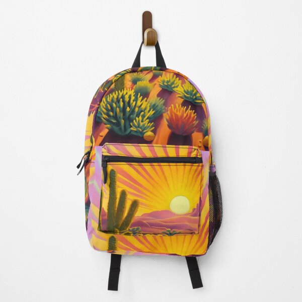 Item preview, Golden Sun Rays in Desert Vista - Cactus, Sun Beams, Desert Floor -Vibrant Abstract designed and sold by Loving Nature Gifts.