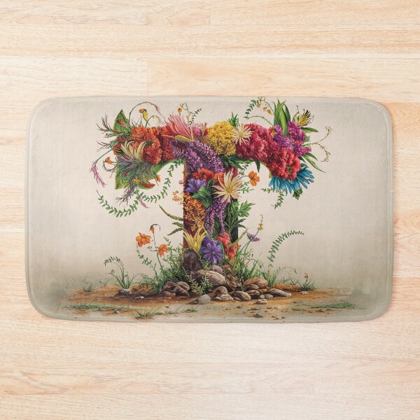 Item preview, Flower Fantasy Alphabet Letter T designed and sold by Royal Wall Whispers.