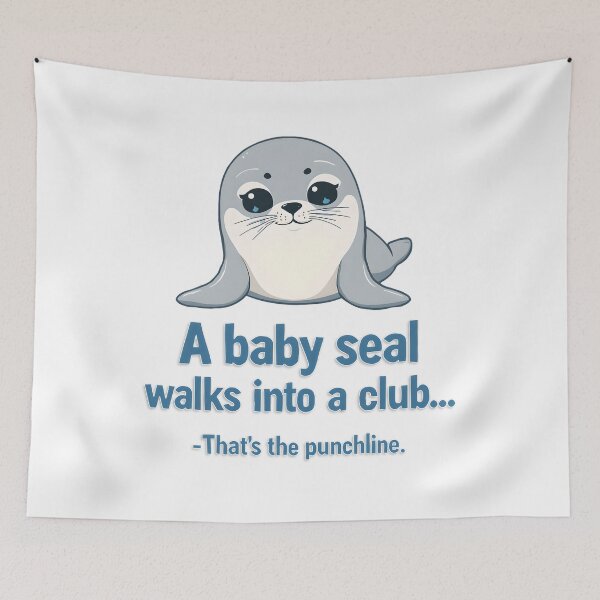 Item preview, A baby seal walks into a club... designed and sold by StrayCat-Lana.