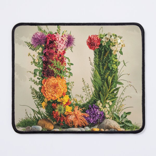 Item preview, Flower Fantasy Alphabet Letter U designed and sold by Royal Wall Whispers.