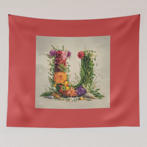 Item preview, Flower Fantasy Alphabet Letter U designed and sold by Royal Wall Whispers.