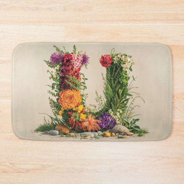 Item preview, Flower Fantasy Alphabet Letter U designed and sold by Royal Wall Whispers.