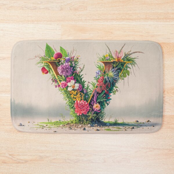Item preview, Flower Fantasy Alphabet Letter V designed and sold by Royal Wall Whispers.