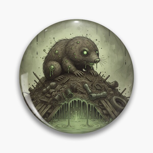Item preview, Radioactive Zombie Mole in Toxic Waste designed and sold by kiradreamshop.