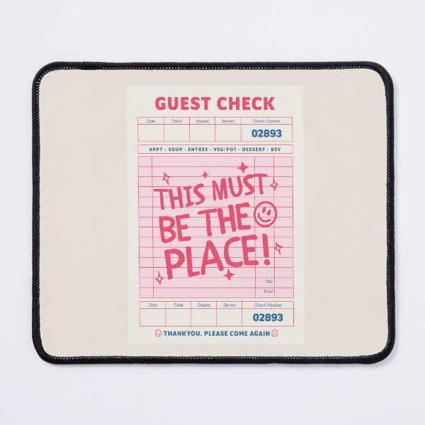 Item preview, Guest Check – This Must Be The Place – Retro Diner Style Positive Quote designed and sold by HotFluff.