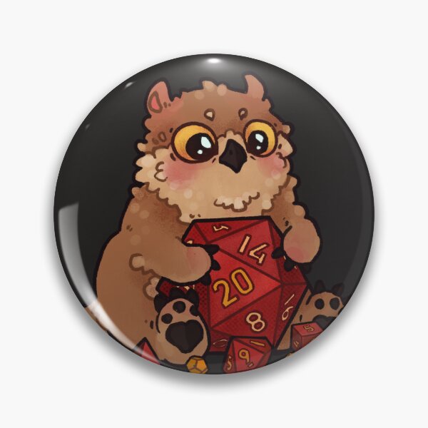 Item preview, Mine Now | Cute Owlbear Holding D20 - Dungeons & Dragons designed and sold by keyvei.