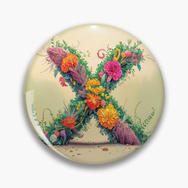 Item preview, Flower Fantasy Alphabet Letter X designed and sold by Royal Wall Whispers.