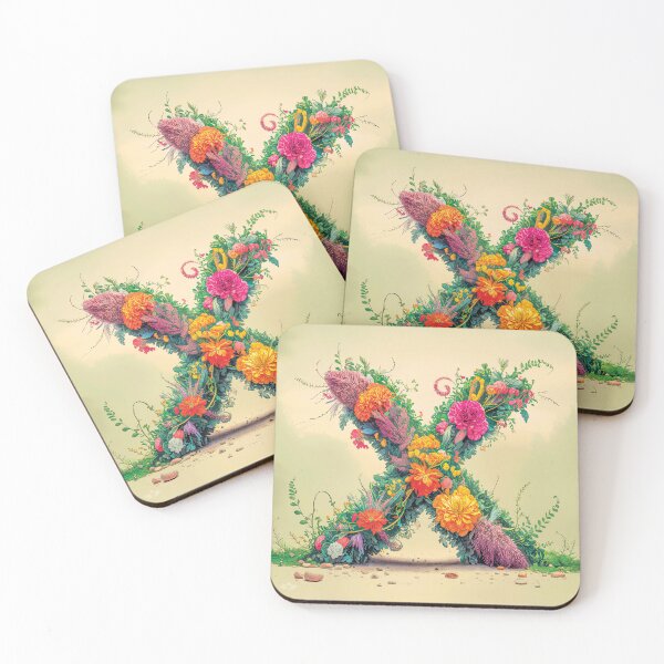 Item preview, Flower Fantasy Alphabet Letter X designed and sold by Royal Wall Whispers.