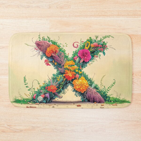 Item preview, Flower Fantasy Alphabet Letter X designed and sold by Royal Wall Whispers.