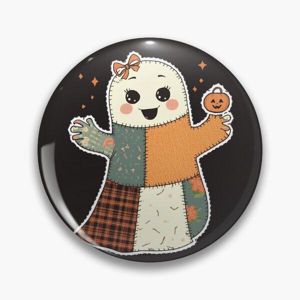 Item preview, Cute Patchwork Ghost – Halloween T-Shirt Design designed and sold by Oopsie Doodle .