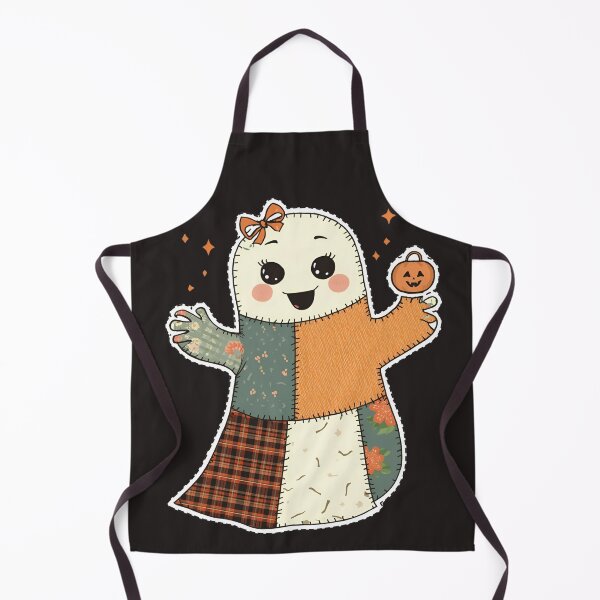Item preview, Cute Patchwork Ghost – Halloween T-Shirt Design designed and sold by Oopsie Doodle .