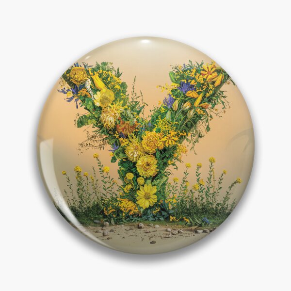 Item preview, Flower Fantasy Alphabet Letter Y designed and sold by Royal Wall Whispers.