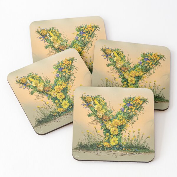 Item preview, Flower Fantasy Alphabet Letter Y designed and sold by Royal Wall Whispers.