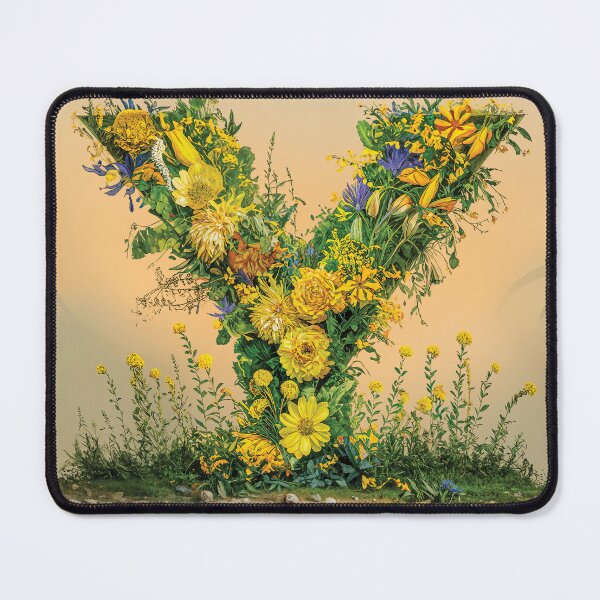 Item preview, Flower Fantasy Alphabet Letter Y designed and sold by Royal Wall Whispers.