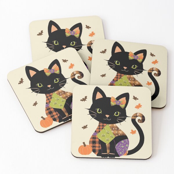 Item preview, Cute Patchwork Cat – Halloween T-Shirt Design designed and sold by Oopsie Doodle .