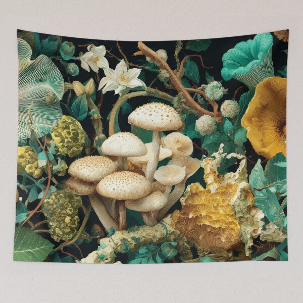 Item preview, Oatmeal aqua mushroom designed and sold by scicilysimonee.