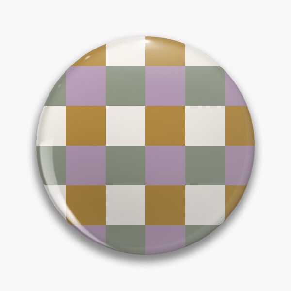 Item preview, checkered-purple-olive green-mustard yellow-soft cream - medium  designed and sold by artbyganga.