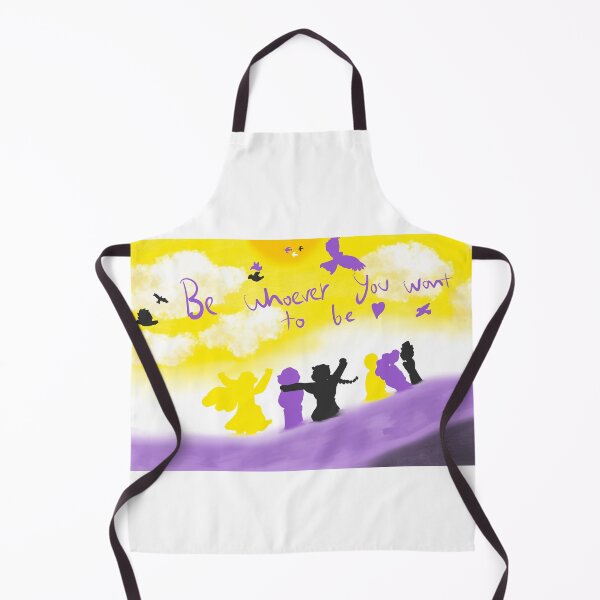 Item preview, Non-binary pride sunset silhouette landscape  designed and sold by Swirling_UniverseShop.