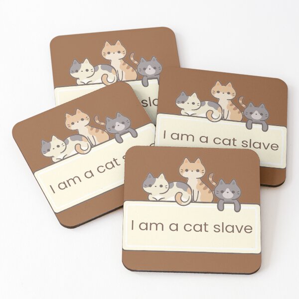 Item preview, I Am a Cat Slave – Funny Cartoon Cat Design designed and sold by ZEYCAT.