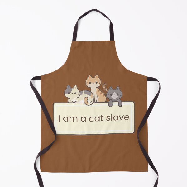 Item preview, I Am a Cat Slave – Funny Cartoon Cat Design designed and sold by ZEYCAT.