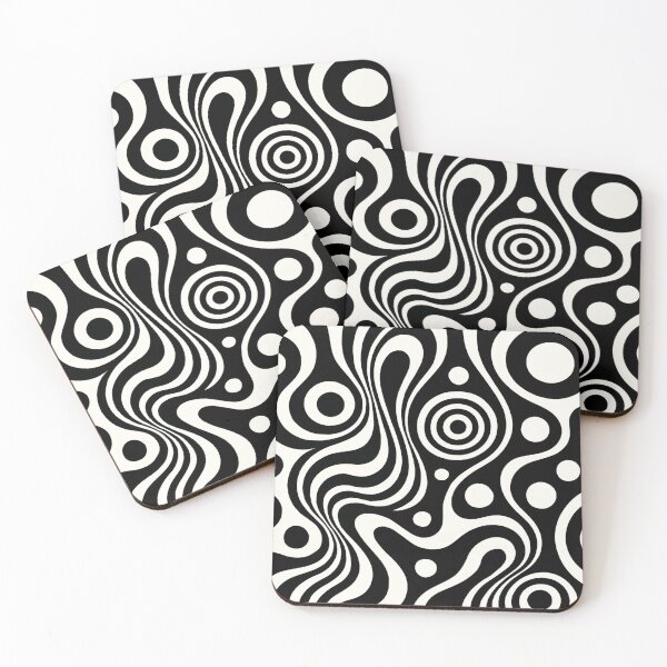 Item preview, Hypnotic Monochrome Swirl — Black and White Abstract Pattern with Concentric Circles Optical Art Psychedelic Graphic designed and sold by AnTartstudios.