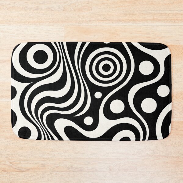 Item preview, Hypnotic Monochrome Swirl — Black and White Abstract Pattern with Concentric Circles Optical Art Psychedelic Graphic designed and sold by AnTartstudios.