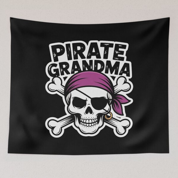 Item preview, Family Skull Pirate Grandma Crossbones Flag, Grandma Pirate Matching Skull designed and sold by Dabbing Turtle Designs.