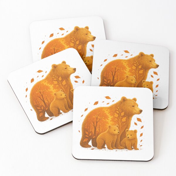 Item preview, Mama Bear & Cubs Autumn designed and sold by pasdem.