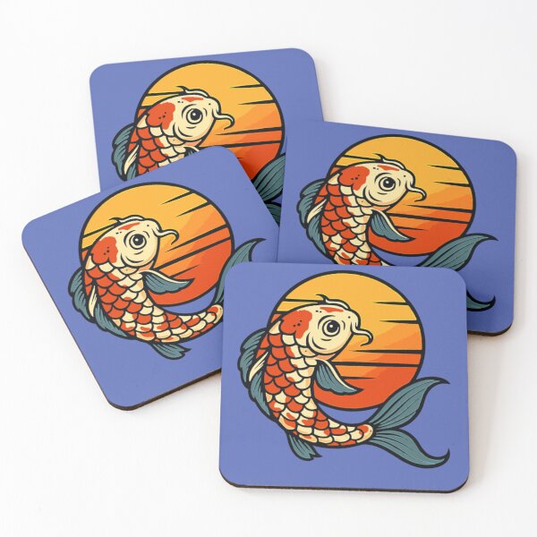 Item preview, Koi Fish Sunset Bold T-Shirt Design designed and sold by TrackinDaTrends.