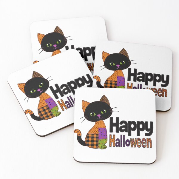 Item preview, Cute Patchwork Cat – Happy Halloween T-Shirt designed and sold by Oopsie Doodle .