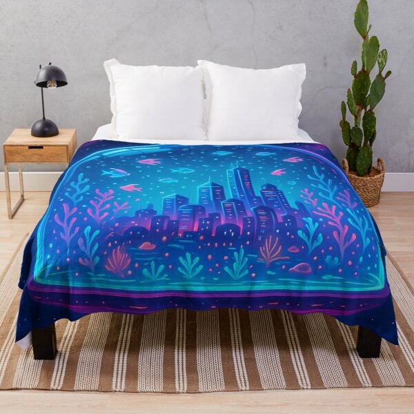 Item preview, Neon Cosmic Aquarium City – Futuristic Synthwave Dome designed and sold by JWsNeonHorizons.